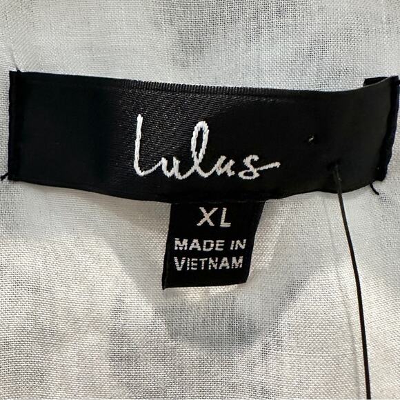 LULUS Breezy Beauty Black Floral Tie Front Crop Top NWT | Size XL - Picture 6 of 8